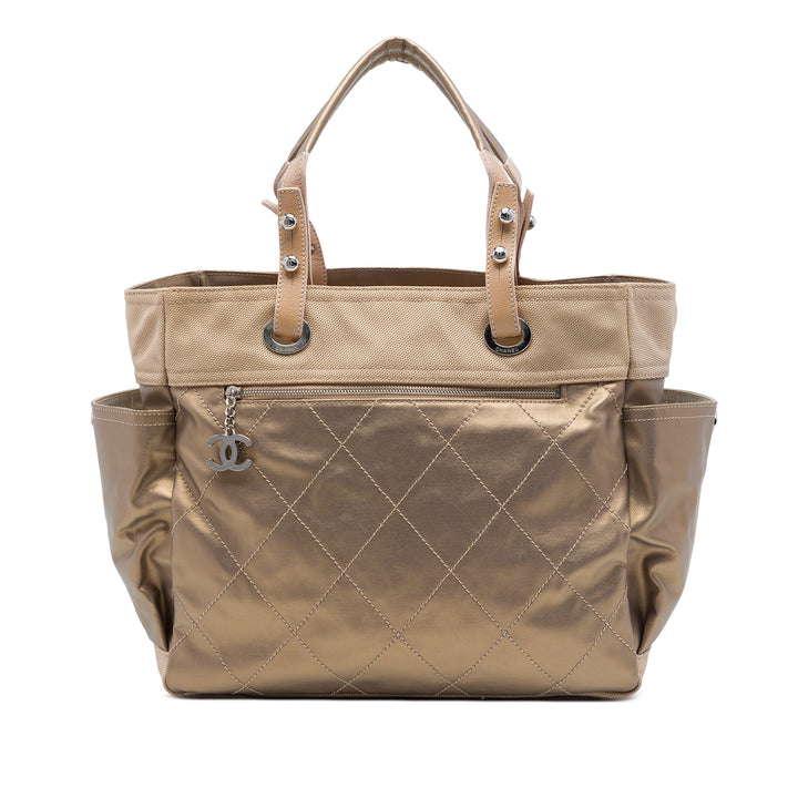 Chanel Matelassé Paris Biarritz Cabas Grand Toile enduite