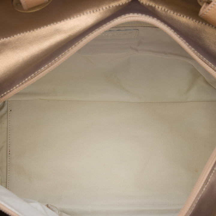 Chanel Matelassé Paris Biarritz Cabas Grand Toile enduite