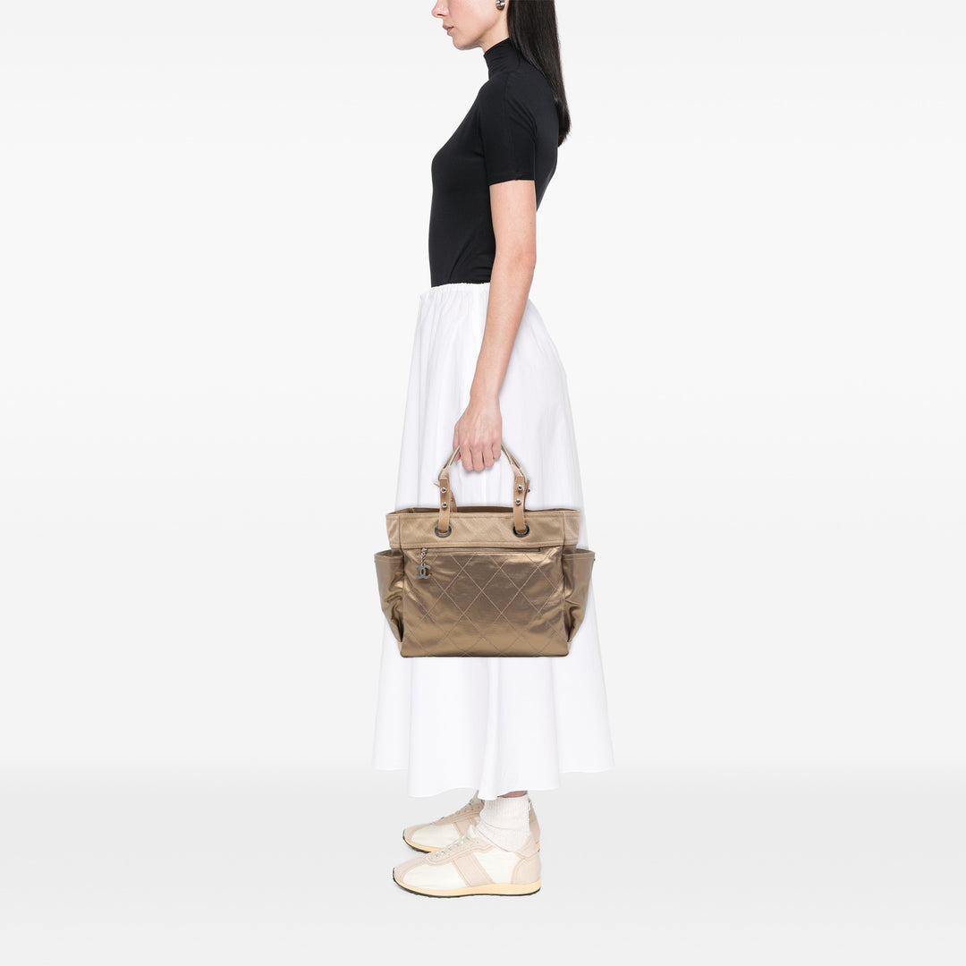 Chanel Matelassé Paris Biarritz Cabas Grand Toile enduite