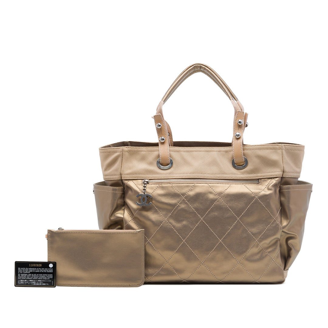 Chanel Matelassé Paris Biarritz Cabas Grand Toile enduite