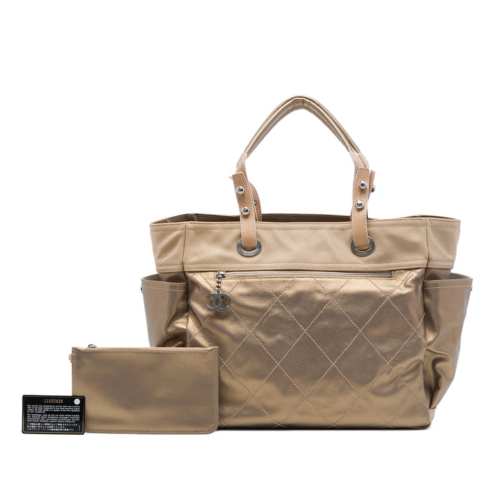Chanel Matelassé Paris Biarritz Cabas Grand Toile enduite