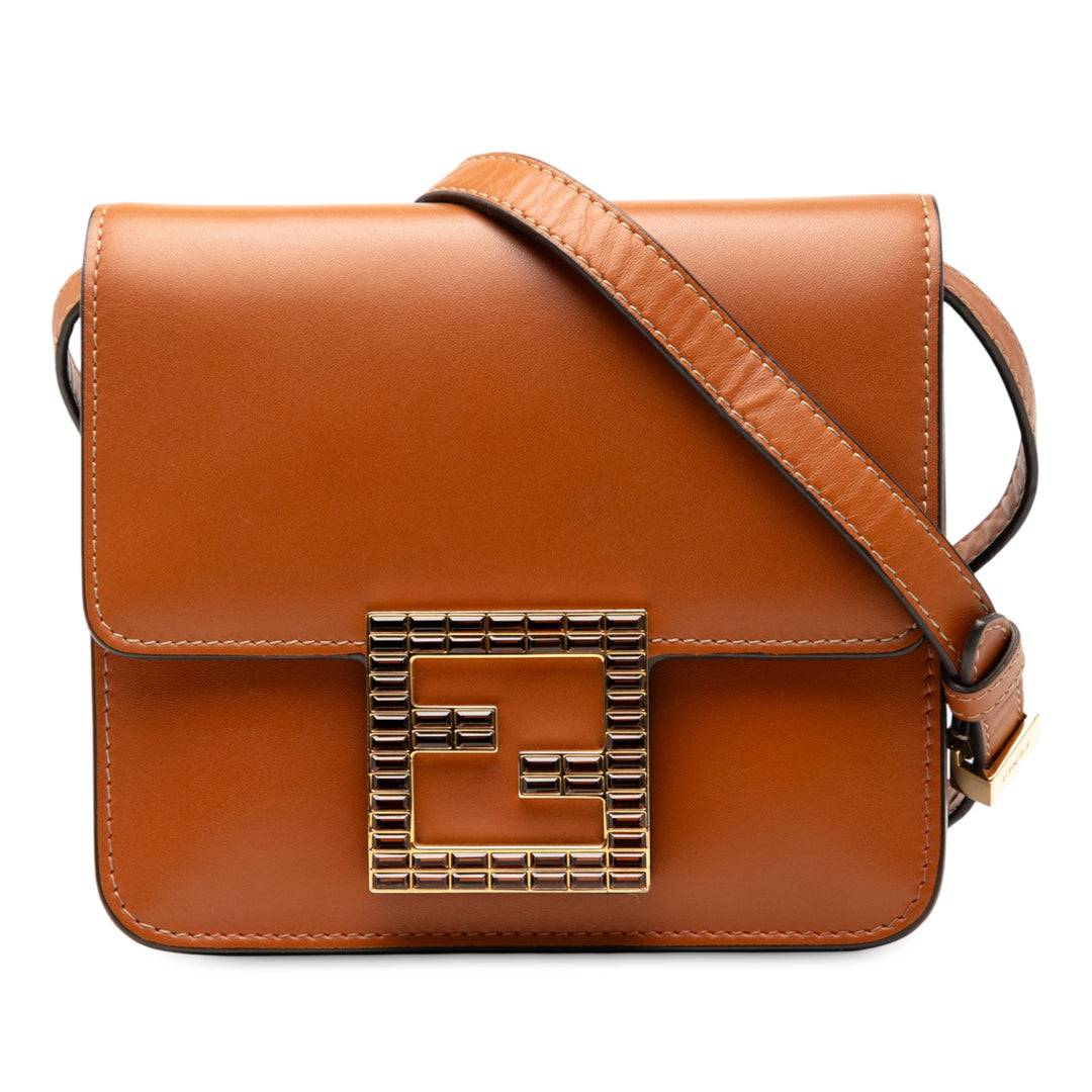 Fendi Sac bandoulière Cristal Fab Marron – vue principale – GABY PARIS