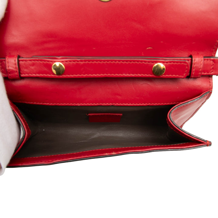 Gucci Sac à main Zumi Mini Cuir de veau Rouge – vue 4 – GABY PARIS