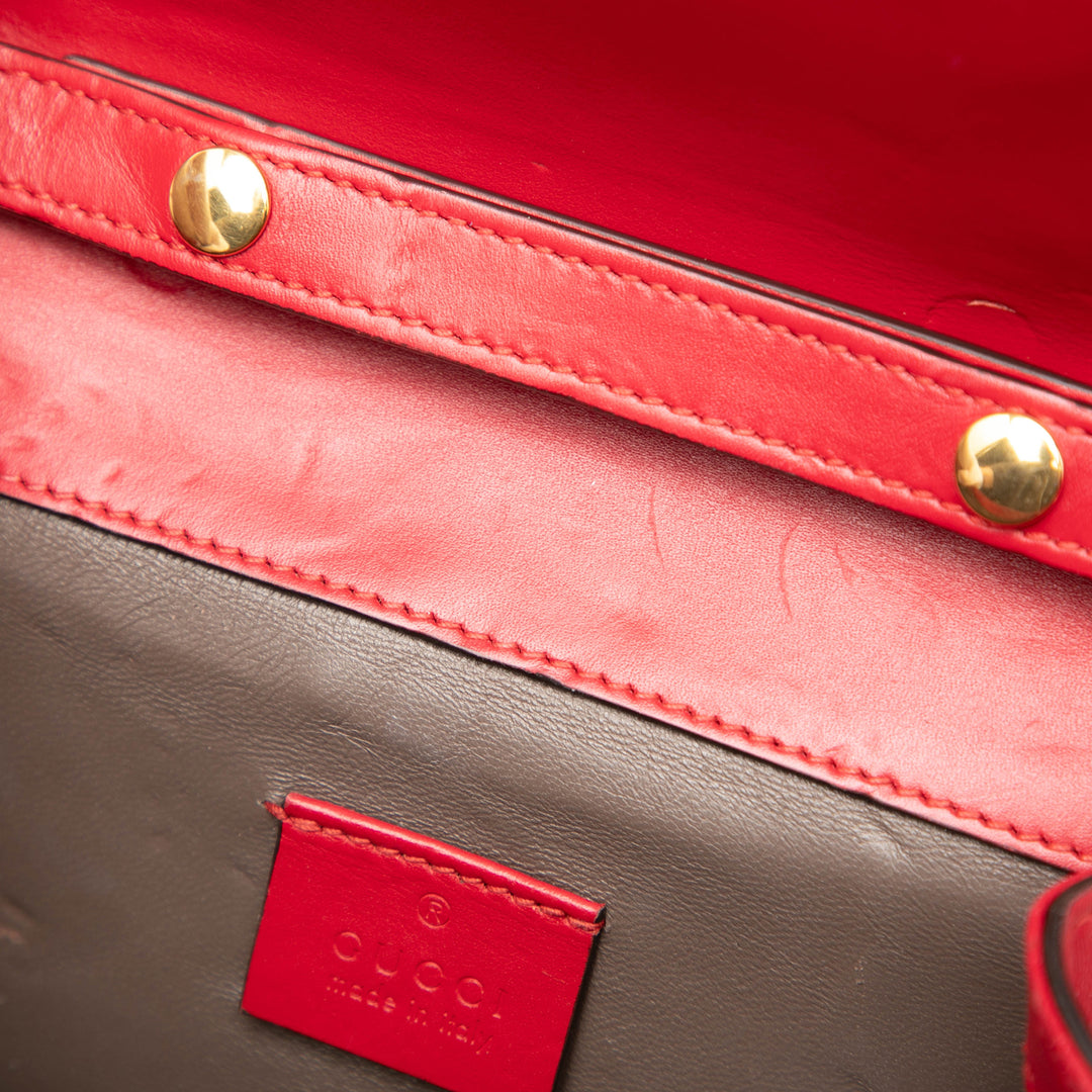 Gucci Sac à main Zumi Mini Cuir de veau Rouge – vue 6 – GABY PARIS
