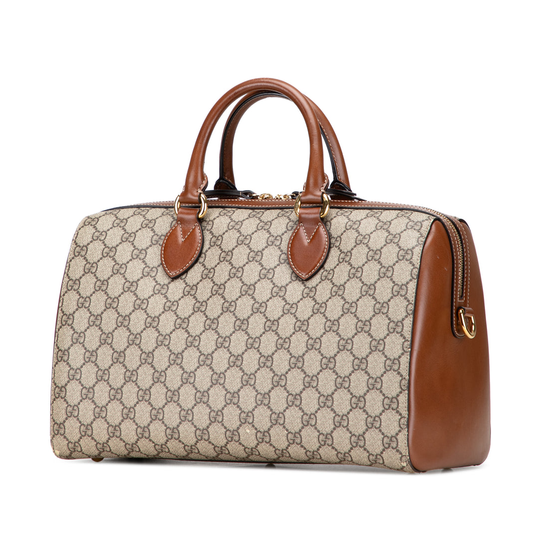 Gucci Medium GG Supreme Sac cartable Marron