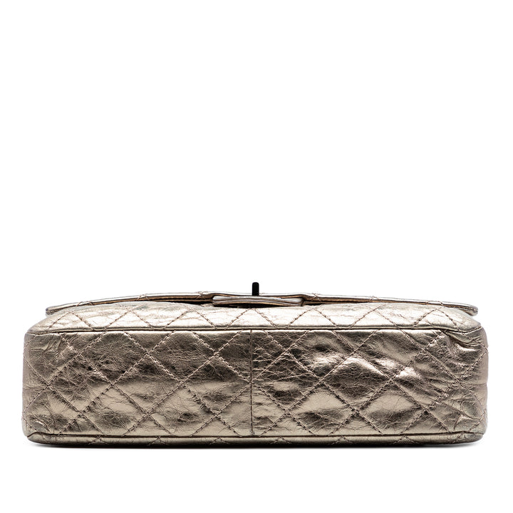 Chanel Matelassé Metallic vieilli Cuir de veau Reissue 2.55 Double rabat 226