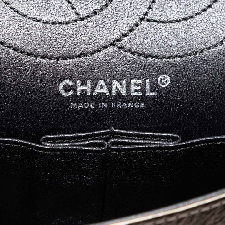 Chanel Matelassé Metallic vieilli Cuir de veau Reissue 2.55 Double rabat 226