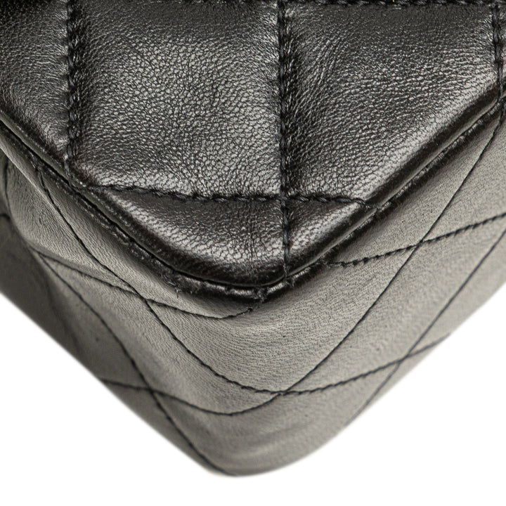 Small Classic Lambskin Double Flap Black - Gaby Paris
