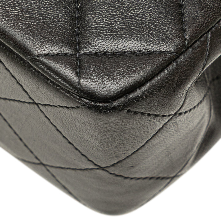 Small Classic Lambskin Double Flap Black - Gaby Paris