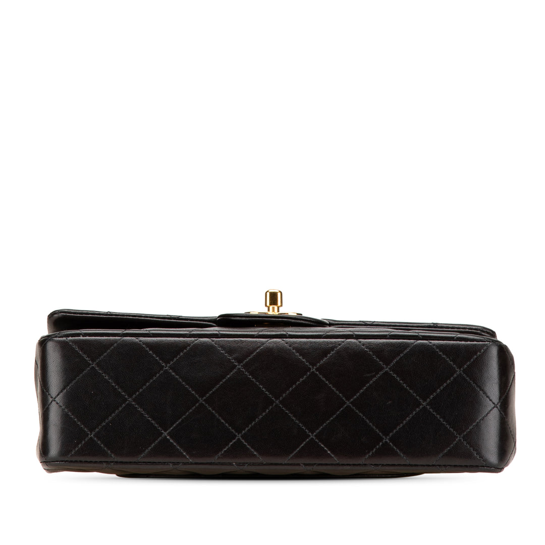 Small Classic Lambskin Double Flap Black - Gaby Paris