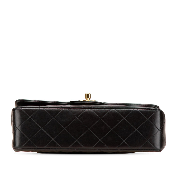 Small Classic Lambskin Double Flap Black - Gaby Paris