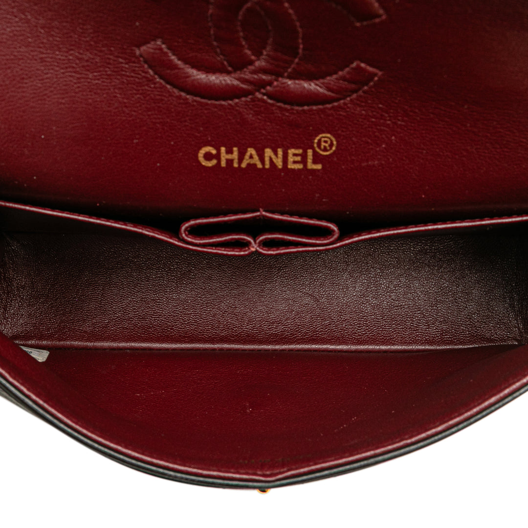 Small Classic Lambskin Double Flap Black - Gaby Paris