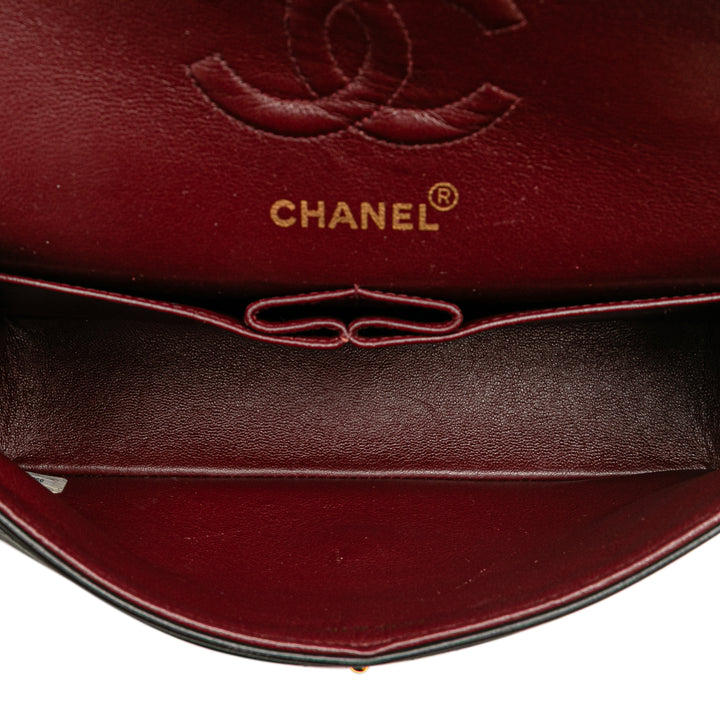 Small Classic Lambskin Double Flap Black - Gaby Paris