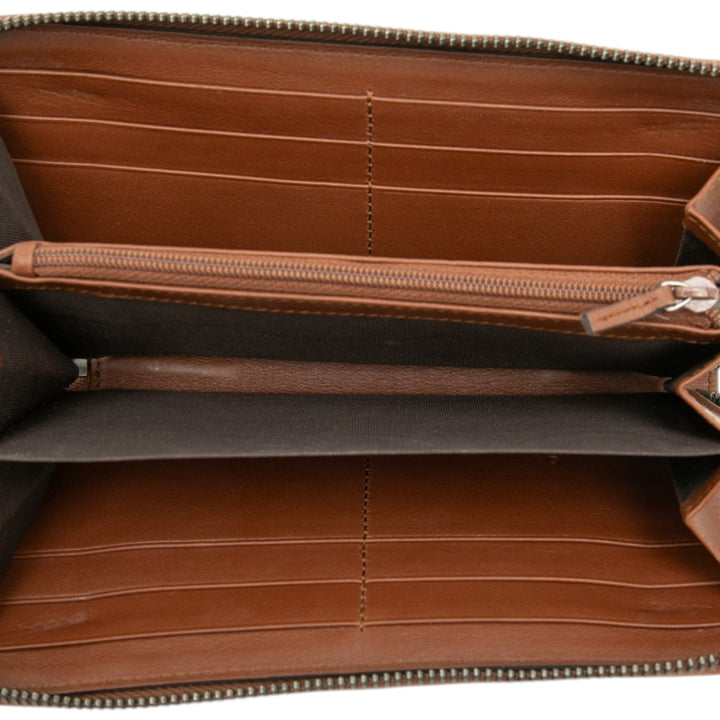 Guccissima Web Zippy Portefeuille long Marron