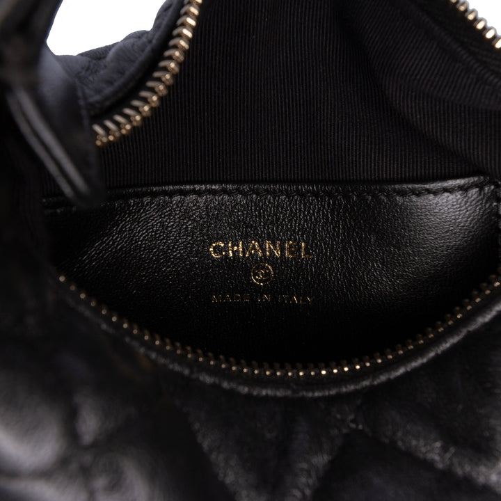 Chanel Mini Matelassé Cuir d'agneau Sac rond à chaîne Pochette