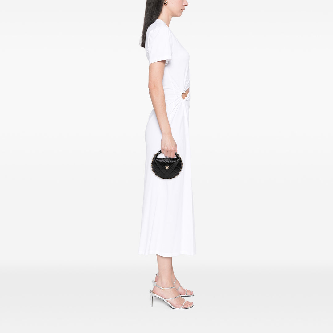 Chanel Mini Matelassé Cuir d'agneau Sac rond à chaîne Pochette
