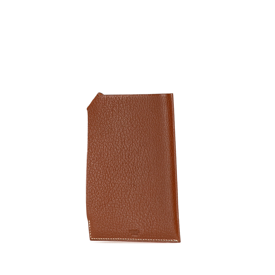 Chevre Mysore Tarmac PM Passport Cover Brown - Gaby Paris