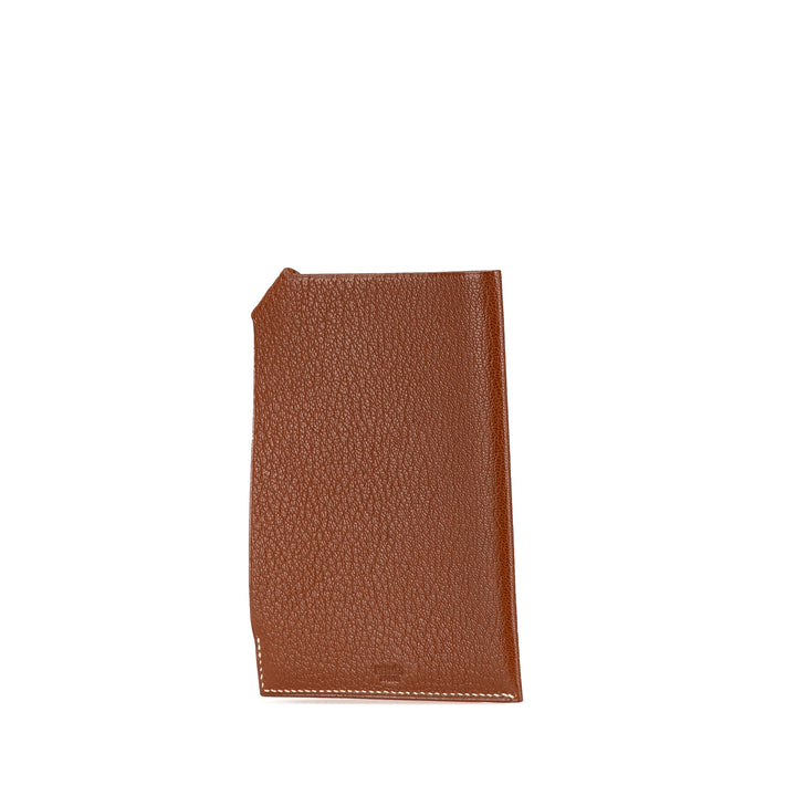 Chevre Mysore Tarmac PM Passport Cover Brown - Gaby Paris