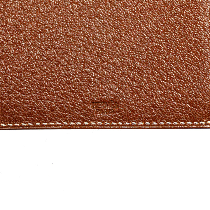 Chevre Mysore Tarmac PM Passport Cover Brown - Gaby Paris