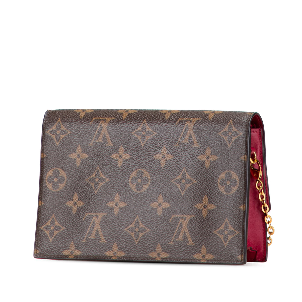 Louis Vuitton Monogram Flore Portefeuille On Chain Marron – GABY PARIS Authentique