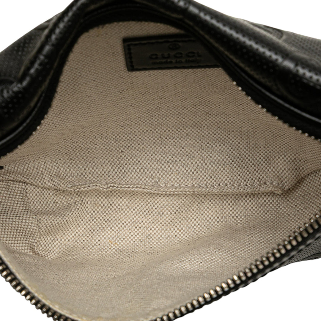 Gucci GG Embossed Perforated Cuir Belt Bag Noir