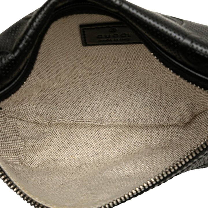 Gucci GG Embossed Perforated Cuir Belt Bag Noir