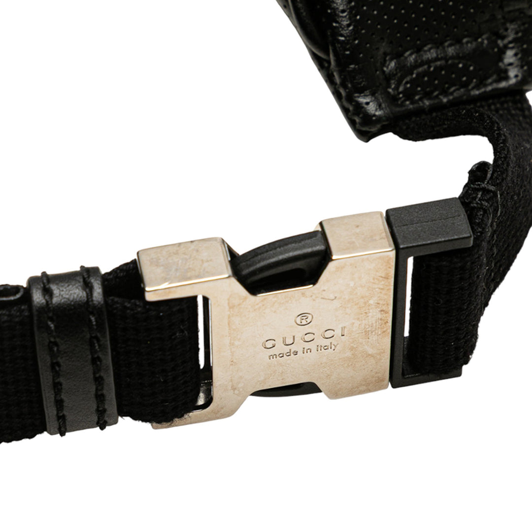 Gucci GG Embossed Perforated Cuir Belt Bag Noir