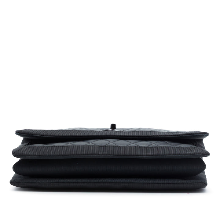 Chanel CC Matelassé Cuir d’agneau et Grosgrain So à rabat