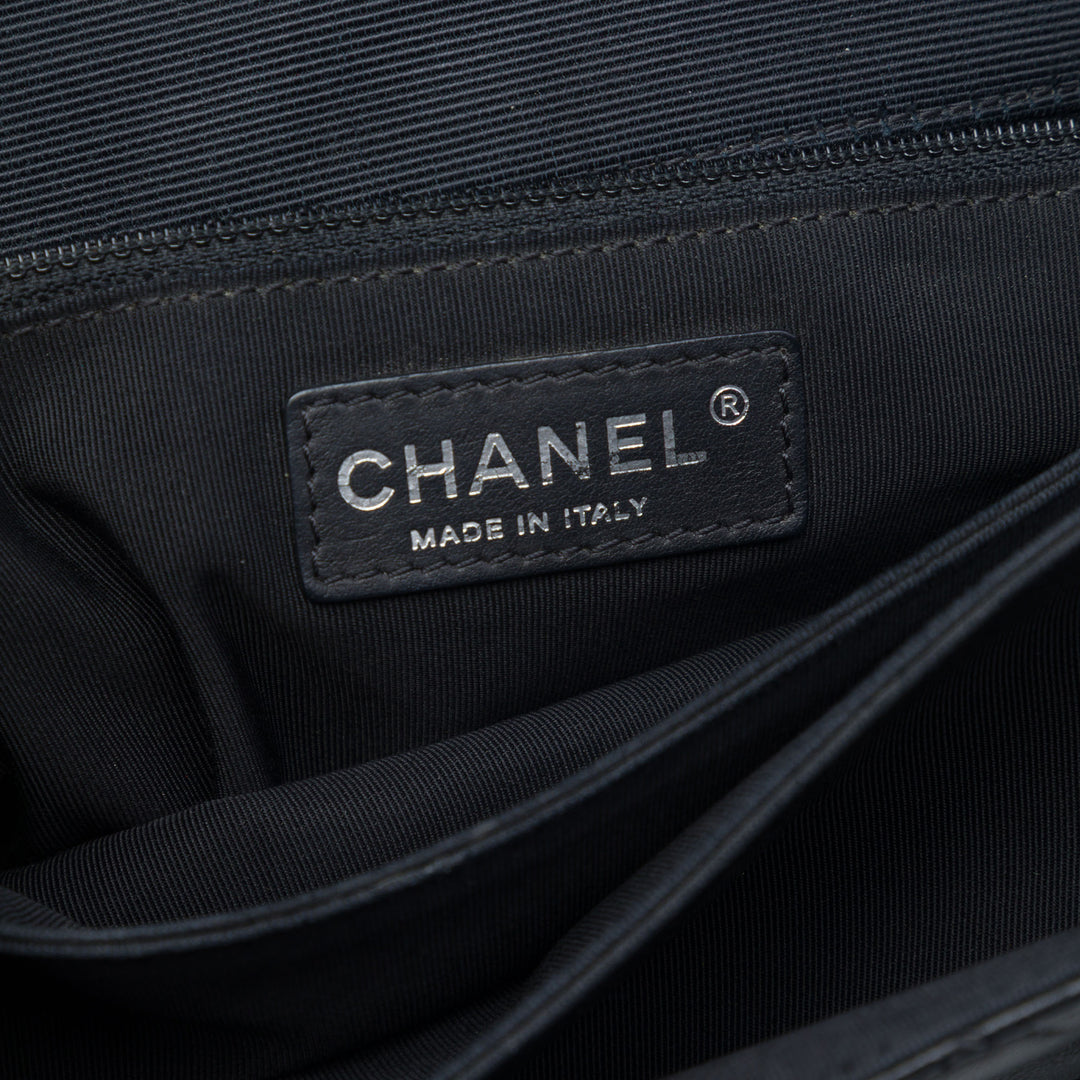 Chanel CC Matelassé Cuir d’agneau et Grosgrain So à rabat