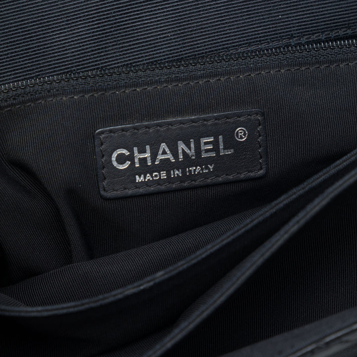 Chanel CC Matelassé Cuir d’agneau et Grosgrain So à rabat