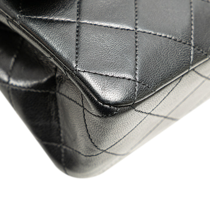 Small Classic Lambskin Double Flap Black - Gaby Paris