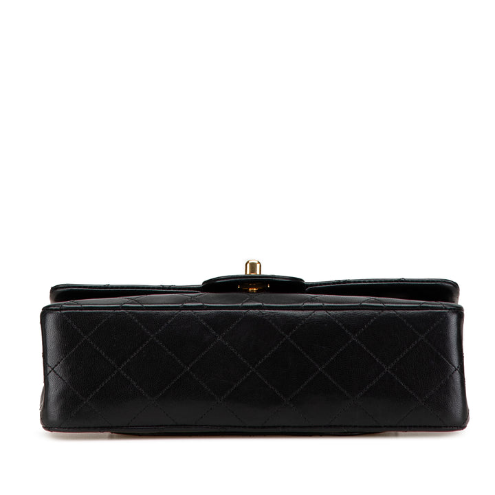 Small Classic Lambskin Double Flap Black - Gaby Paris