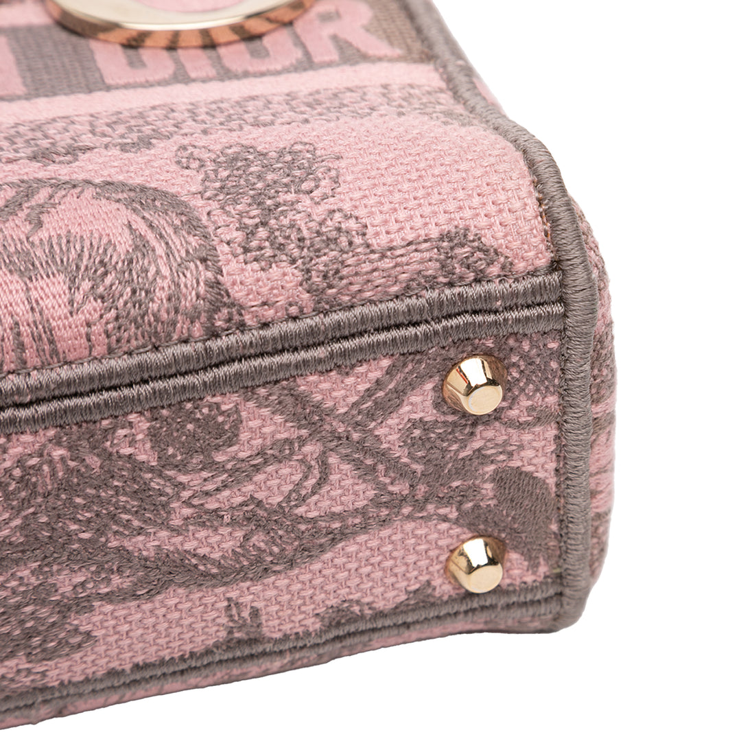 Dior Mini brodé Toile Toile De Jouy Lady D Lite