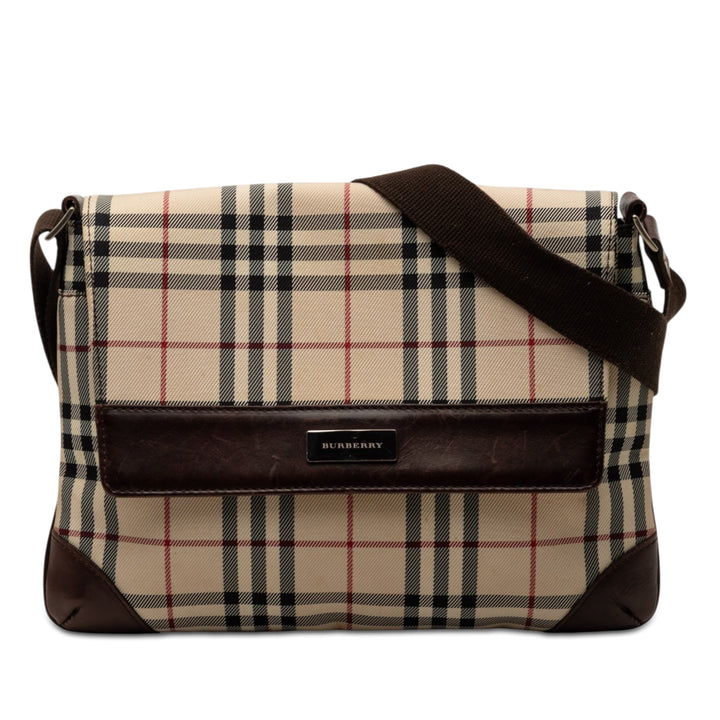 Burberry House Check Toile à rabat Sac porté croisé