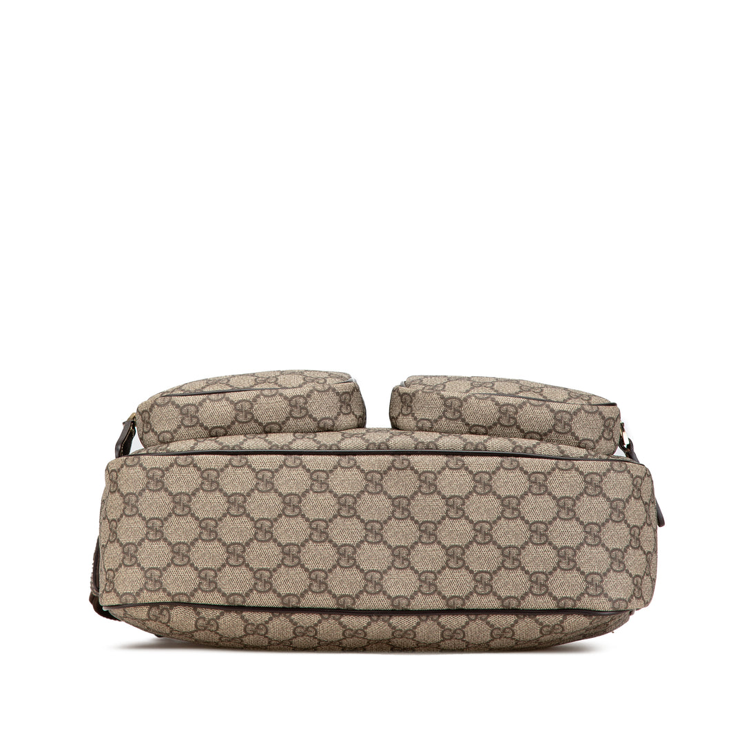 GG Supreme Double Pocket Crossbody Brown - Gaby Paris