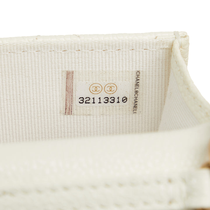 Mini Caviar Flap White - Gaby Paris