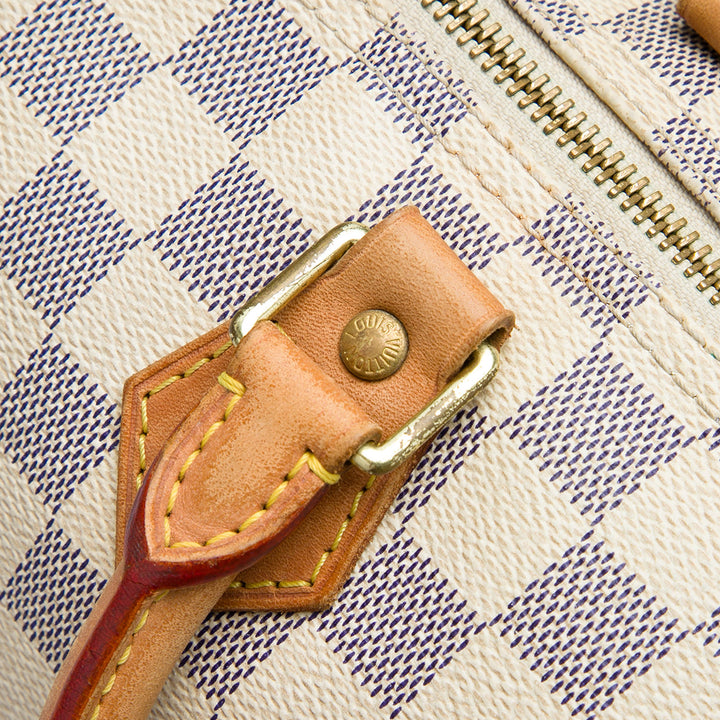 Louis Vuitton Sac à main Speedy 35 Damier Azur Blanc – vue 5 – GABY PARIS
