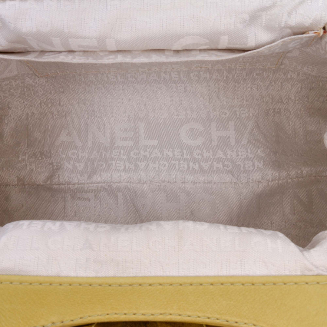 Lambskin Camellia Frame Clutch Yellow - Gaby Paris