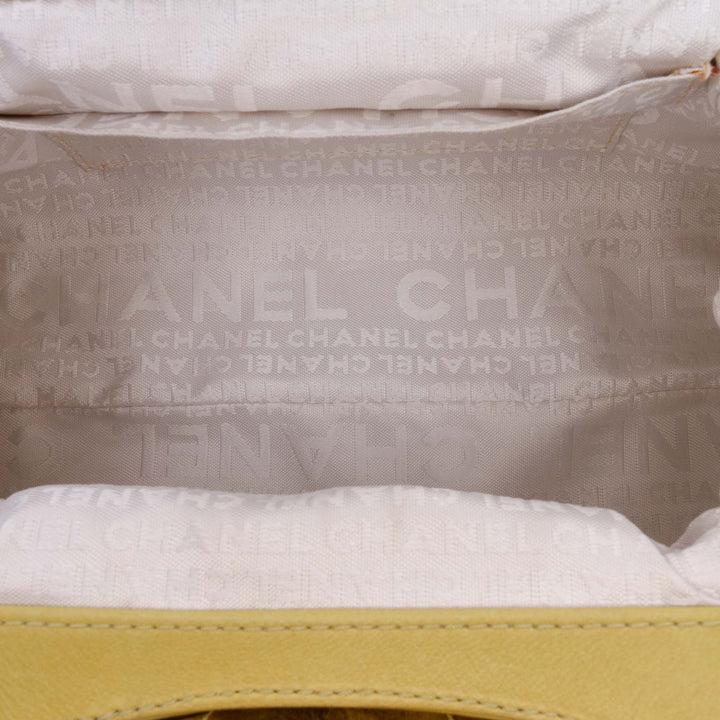 Lambskin Camellia Frame Clutch Yellow - Gaby Paris