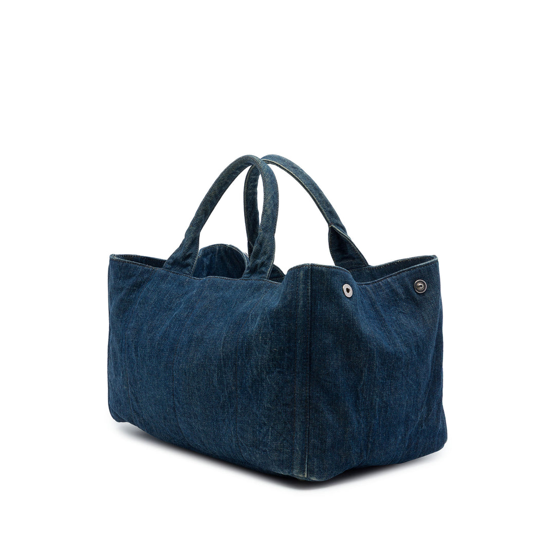 Prada Sac à main Canapa Bijoux Jean Grand Bleu – vue 2 – GABY PARIS