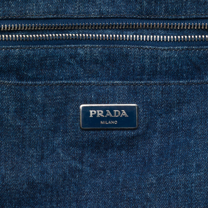 Prada Sac à main Canapa Bijoux Jean Grand Bleu – vue 5 – GABY PARIS