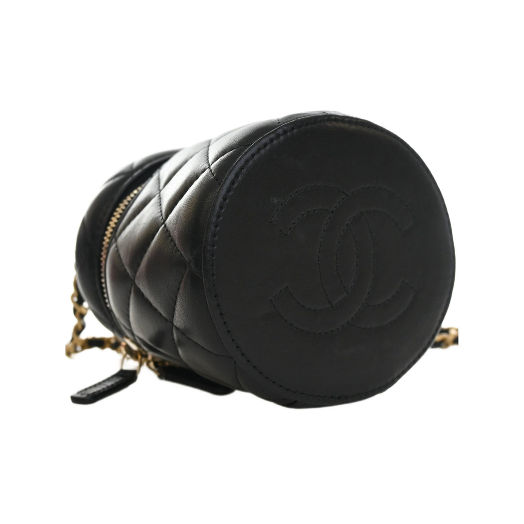Chanel CC Vanity avec chaîne Cuir d'agneau Noir – vue 5 – GABY PARIS