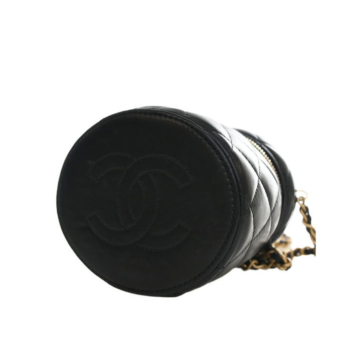 Chanel CC Vanity avec chaîne Cuir d'agneau Noir – vue 6 – GABY PARIS
