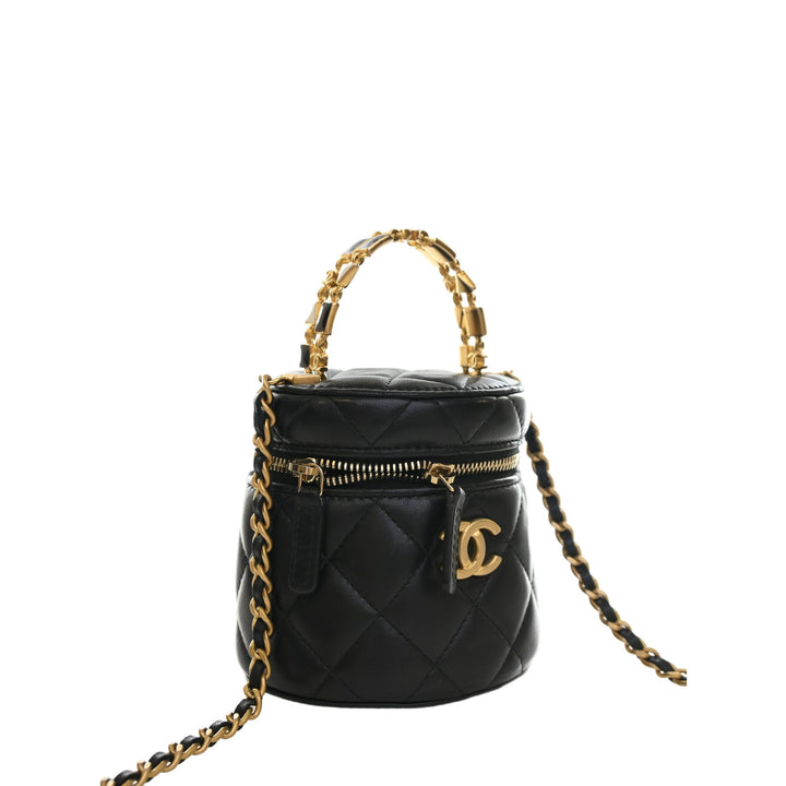 Chanel CC Vanity avec chaîne Cuir d'agneau Noir – vue 7 – GABY PARIS