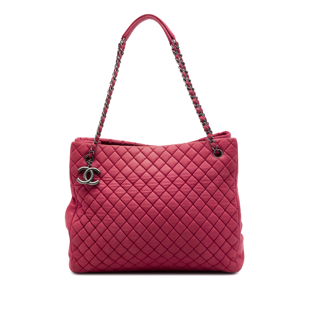 Matelassé Irisé New Bubble Cabas Grand Cuir de veau Rouge