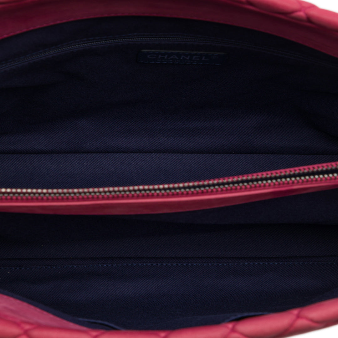 Matelassé Irisé New Bubble Cabas Grand Cuir de veau Rouge
