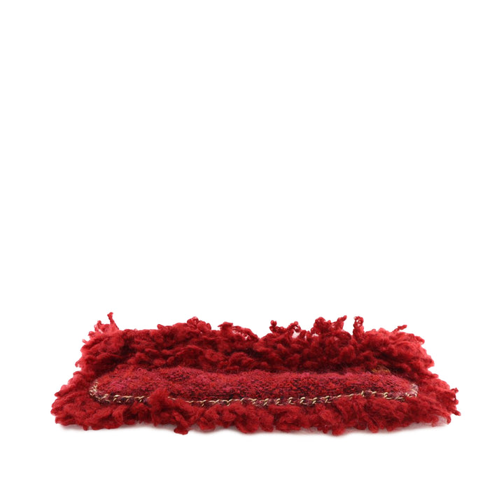Tweed Fringe Paris Cosmopolite Clutch Red - Gaby Paris
