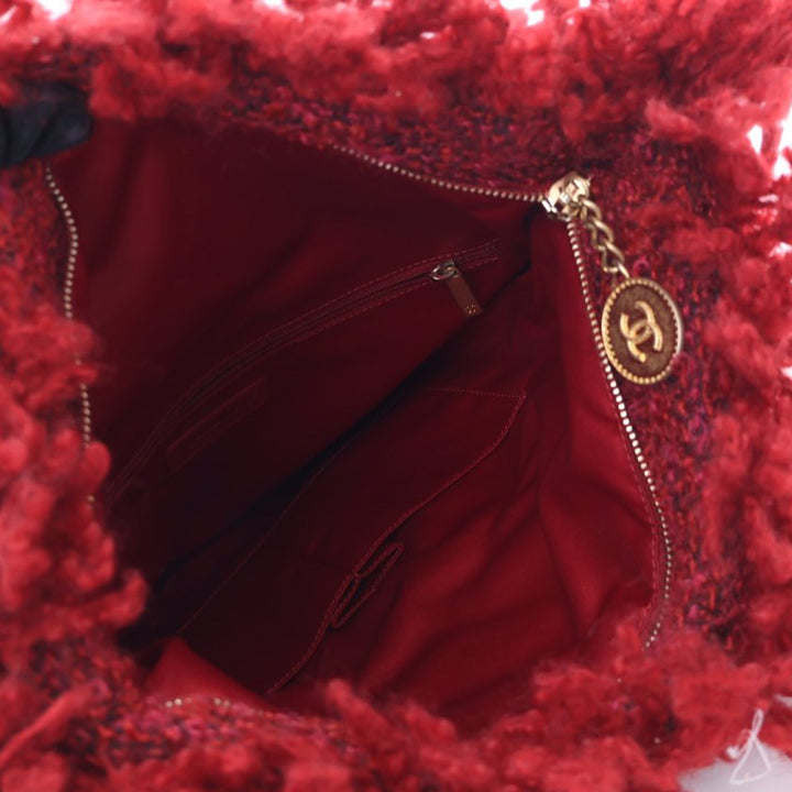 Tweed Fringe Paris Cosmopolite Clutch Red - Gaby Paris
