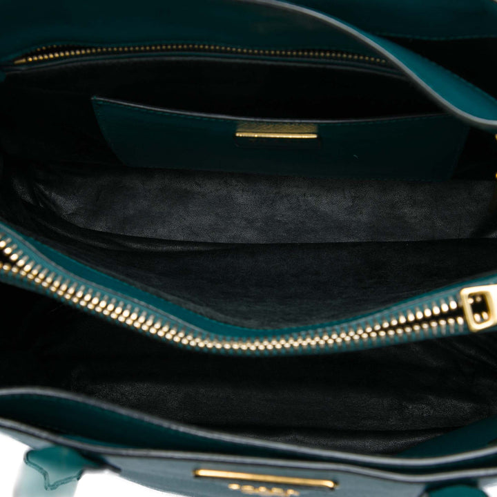 Prada Souple Triple Poche Cabas Saffiano Bleu