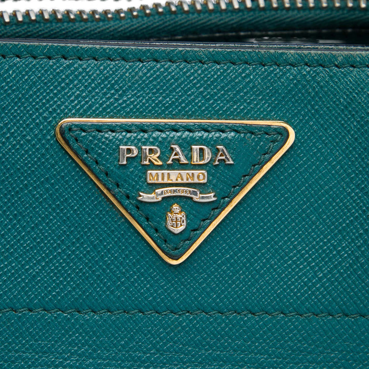 Prada Souple Triple Poche Cabas Saffiano Bleu